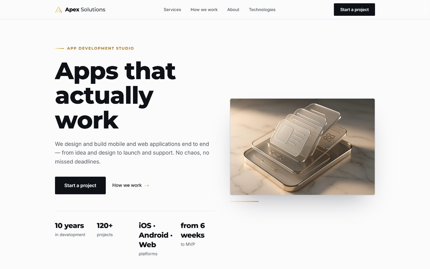 Apex Solutions studio site