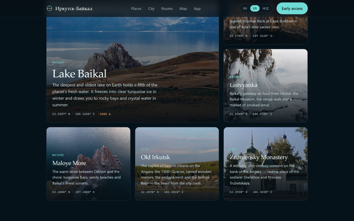 Curated places in the guide